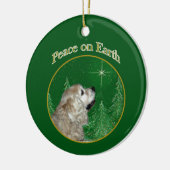 Cocker Spaniel Peace Keramik Ornament (Links)