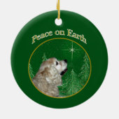 Cocker Spaniel Peace Keramik Ornament (Hinten)