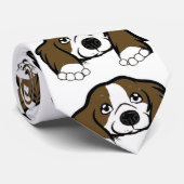 Cocker spaniel peeking braun-weiß krawatte (Gerollt)