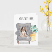 Cocker Spaniel Personalisiert Grußkarte Karte (Gelbe Blume)