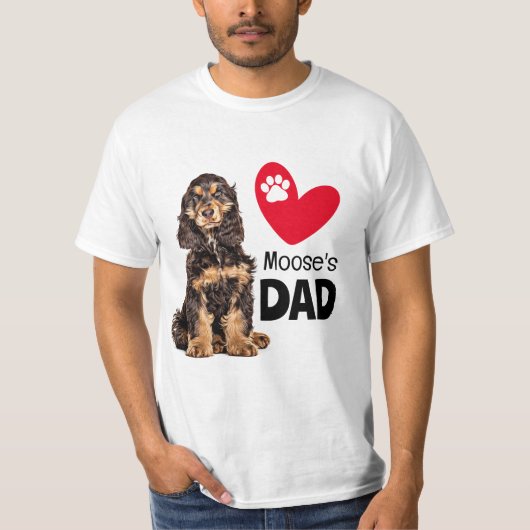 Cocker Spaniel Personalisiert Vater T - Shirt (Vorderseite)