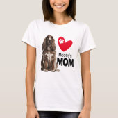 Cocker Spaniel Personalisierte Mama T - Shirt (Vorderseite)