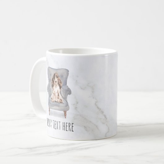 Cocker Spaniel Personalisierte Mug Kaffeetasse (Vorderseite Links)
