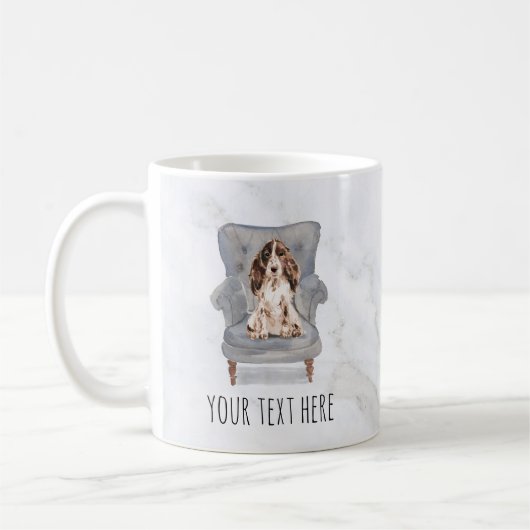 Cocker Spaniel Personalisierte Mug Kaffeetasse (Links)