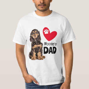 Cocker Spaniel Personalisiertes Papa-T-Shirt T-Shirt