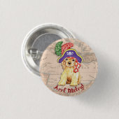 Cocker Spaniel Pirate Button (Vorne & Hinten)