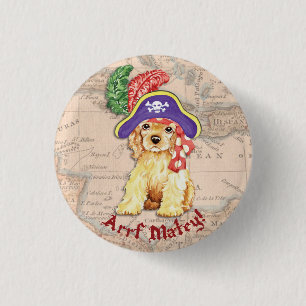 Cocker Spaniel Pirate Button