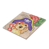 Cocker Spaniel Pirate Fliese (Seite)
