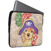 Cocker Spaniel Pirate Laptopschutzhülle (Vorne Rechts)