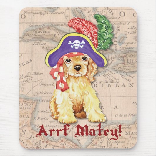 Cocker Spaniel Pirate Mousepad (Vorne)