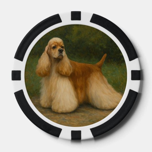 Cocker Spaniel Pokerchips (Vorderseite)