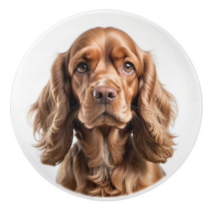 Cocker Spaniel-Porträt Keramikknauf