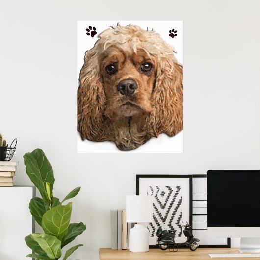 Cocker Spaniel Poster (Heimbüro)