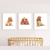 Cocker Spaniel Poster, Cocker Spaniel Lover Gesche Bilderwand Sets