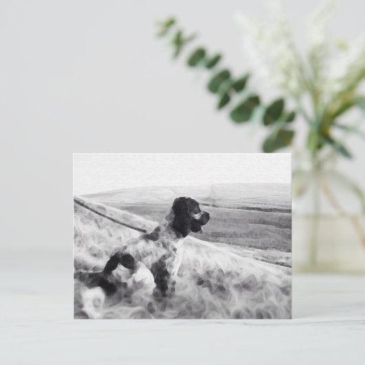 Cocker Spaniel Postkarte (Stehend Vorderseite)