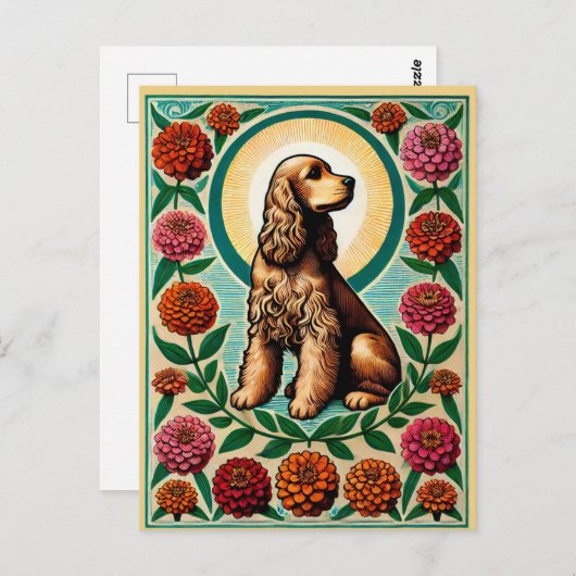 Cocker Spaniel Postkarte (Vorne/Hinten)