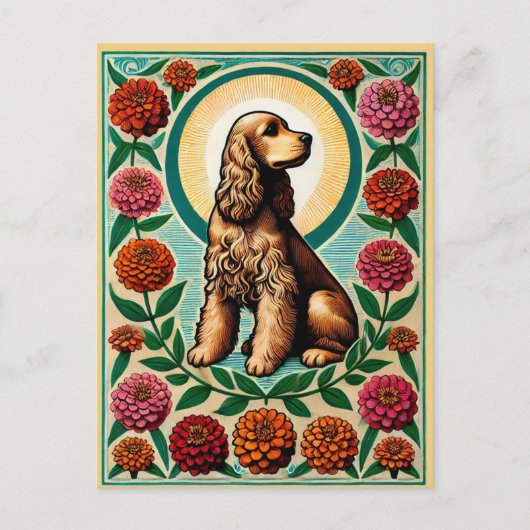 Cocker Spaniel Postkarte (Vorderseite)