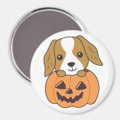 Cocker Spaniel Pumpkin Niedlich Hunde Happy Hallow Magnet (Vorderseite/Rückseite)