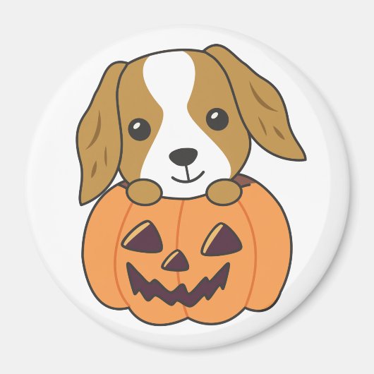 Cocker Spaniel Pumpkin Niedlich Hunde Happy Hallow Magnet (Vorne)