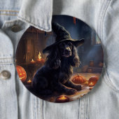 Cocker Spaniel Pumpkins Halloween Beängstigend Button (Beispiel)