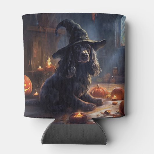 Cocker Spaniel Pumpkins Halloween Beängstigend Dosenkühler (Rückseite)