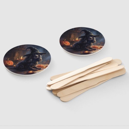 Cocker Spaniel Pumpkins Halloween Beängstigend Fächer (Non-assembled)