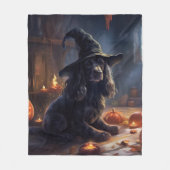 Cocker Spaniel Pumpkins Halloween Beängstigend Fleecedecke (Vorderseite)