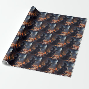 Cocker Spaniel Pumpkins Halloween Beängstigend Geschenkpapier