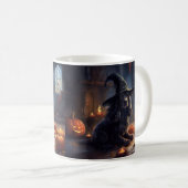 Cocker Spaniel Pumpkins Halloween Beängstigend Kaffeetasse (VorderseiteRechts)
