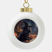 Cocker Spaniel Pumpkins Halloween Beängstigend Keramik Kugel-Ornament (Vorderseite)