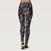 Cocker Spaniel Pumpkins Halloween Beängstigend Leggings (Rückseite)