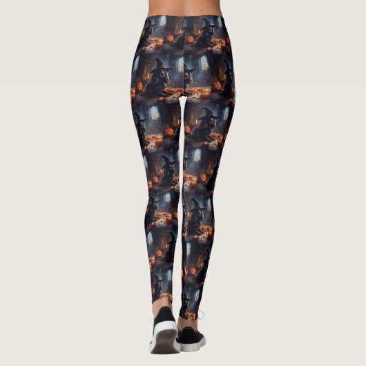 Cocker Spaniel Pumpkins Halloween Beängstigend Leggings (Rückseite)