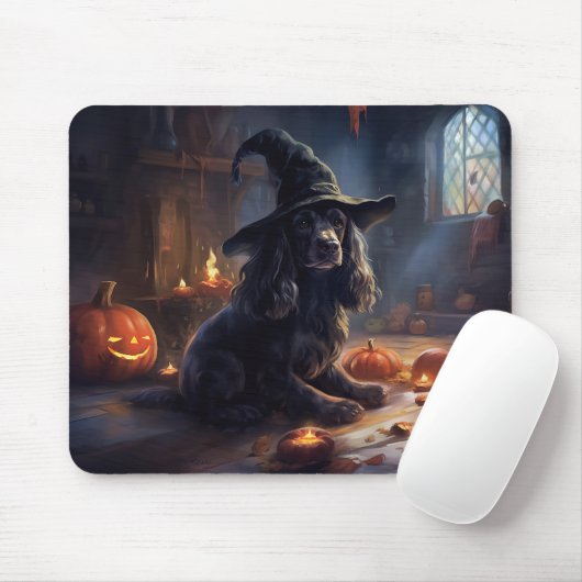 Cocker Spaniel Pumpkins Halloween Beängstigend Mousepad (Mit Mouse)