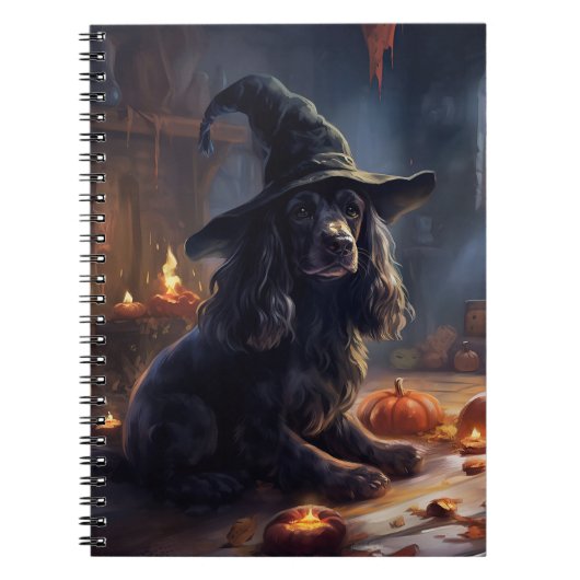 Cocker Spaniel Pumpkins Halloween Beängstigend Notizblock (Vorderseite)