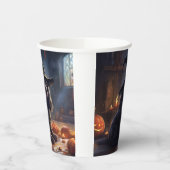 Cocker Spaniel Pumpkins Halloween Beängstigend Pappbecher (Links)
