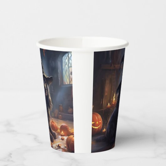 Cocker Spaniel Pumpkins Halloween Beängstigend Pappbecher (Links)