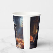 Cocker Spaniel Pumpkins Halloween Beängstigend Pappbecher (Rechts)