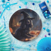 Cocker Spaniel Pumpkins Halloween Beängstigend Pappteller (Party)