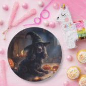 Cocker Spaniel Pumpkins Halloween Beängstigend Pappteller (Party)