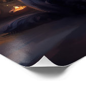 Cocker Spaniel Pumpkins Halloween Beängstigend Poster (Ecke)