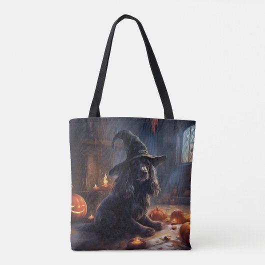 Cocker Spaniel Pumpkins Halloween Beängstigend Tasche (Rückseite)