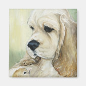 Cocker Spaniel Pup und Chick Magnet (Vorne)