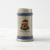 Cocker spaniel Puppi Weihnachten Bierglas (Mittel)