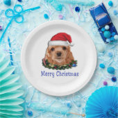 Cocker spaniel Puppi Weihnachten Pappteller (Party)