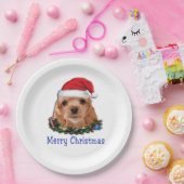 Cocker spaniel Puppi Weihnachten Pappteller (Party)