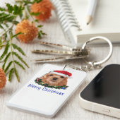 Cocker spaniel Puppi Weihnachten Schlüsselanhänger (Vorderseite rechts)