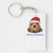 Cocker spaniel Puppi Weihnachten Schlüsselanhänger (Vorderseite)