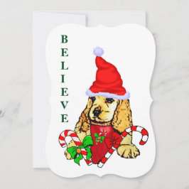 Cocker Spaniel Puppy Christmas Feiertagskarte