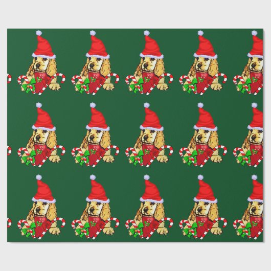 Cocker Spaniel Puppy Christmas Geschenkpapier (Flach)
