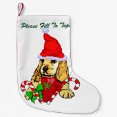 Cocker Spaniel Puppy Christmas Kleiner Weihnachtsstrumpf (Vorderseite)